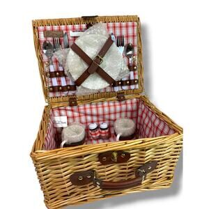 Picnic Time New Catalina Picnic Basket Lined Accessories 14"l x 8"h x 11"w